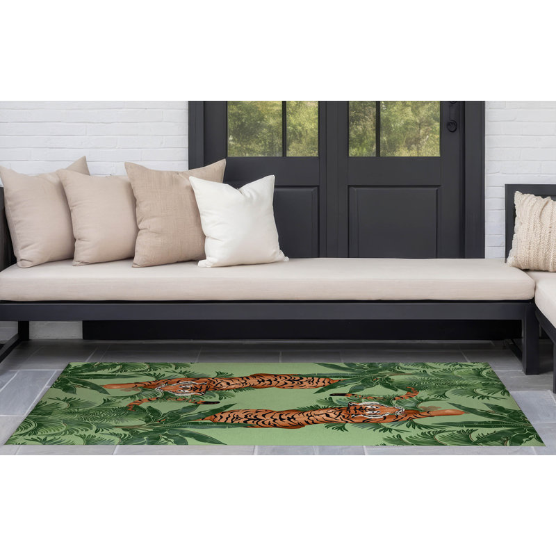Tapis extérieur Rumble In the Jungle, Rectangulaire 8 pi x 10 pi