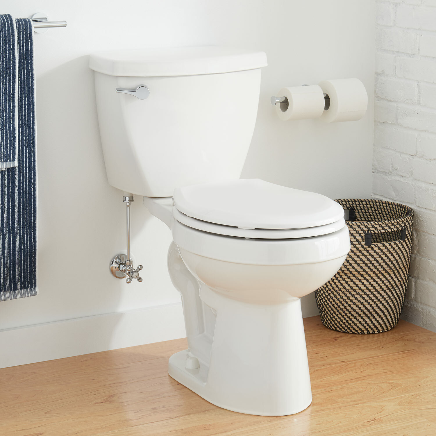 Signature Hardware Bradenton Two-Piece Round Toilet With 14