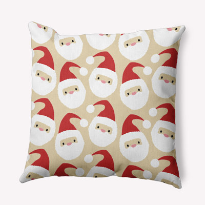 Dancing Santas Indoor/Outdoor Pillow