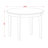 5 Piece Dinette Set for 4 Includes a Round Dining Table and 4 Gray Linen Fabric Upholstered Parson Chairs, Linen White-1168559036