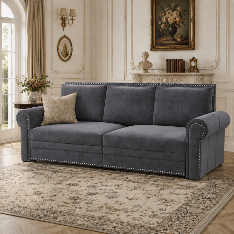Canapé-lit convertible Classic Elegant, Gris