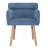 Modern Upholstered Solid Wood Dining Chair With Arms-1484140204