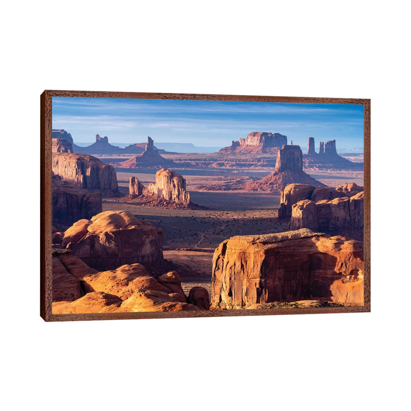 Hunts Mesa Navajo Tribal Park Sunrise I 1 Piece Wall Art on Canvas, 66.04 cm H x 45.72 cm W, Classic Wood Floater Framed