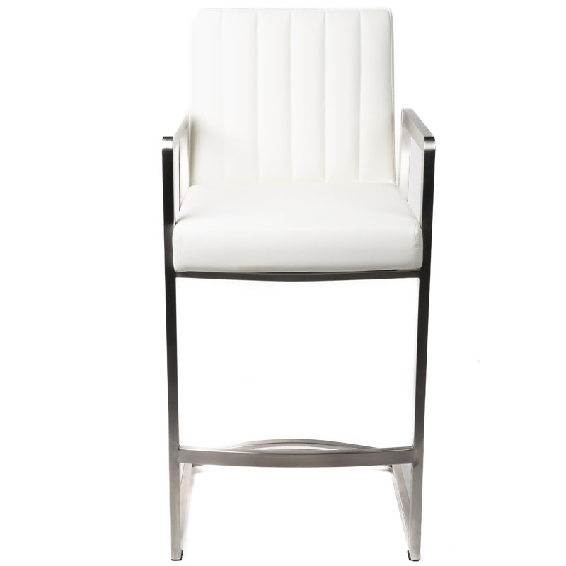 Tabouret de bar Tubo, Blanc