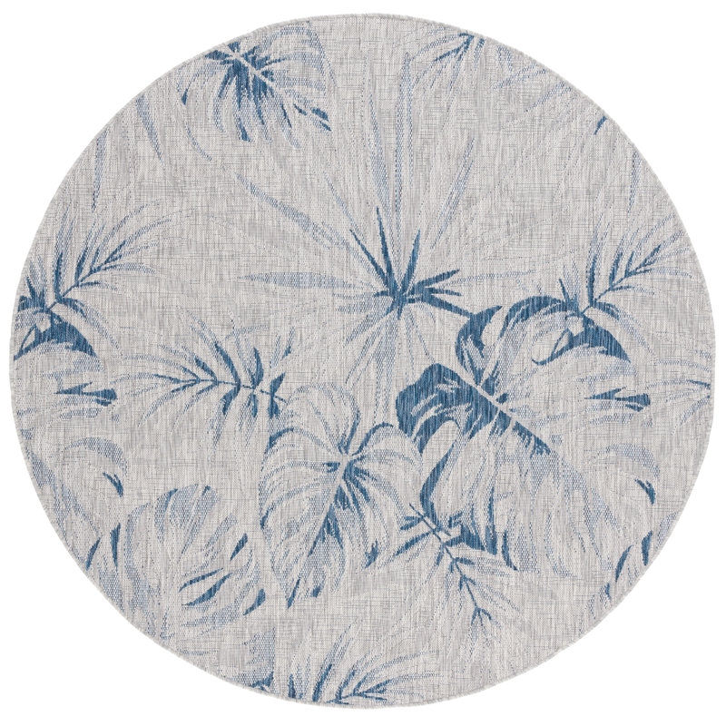Maxville Performance Floral Indoor/Outdoor Area Rug, Round 6'7"