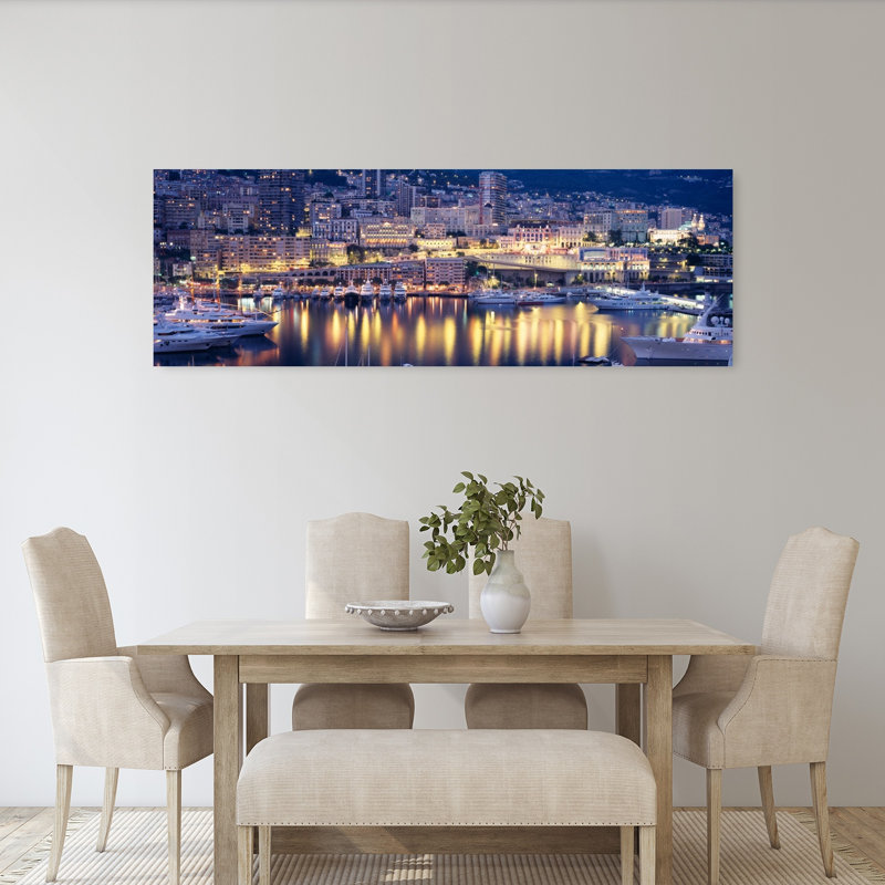Harbor Monte Carlo Monaco by Bo Brännhage - Wrapped Canvas Panoramic Print, 50.8 cm H x 152.4 cm W