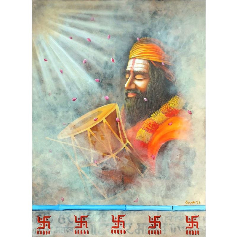 Kripa (Bénédiction) | Acrylique sur toile | Par Sourav Sinha