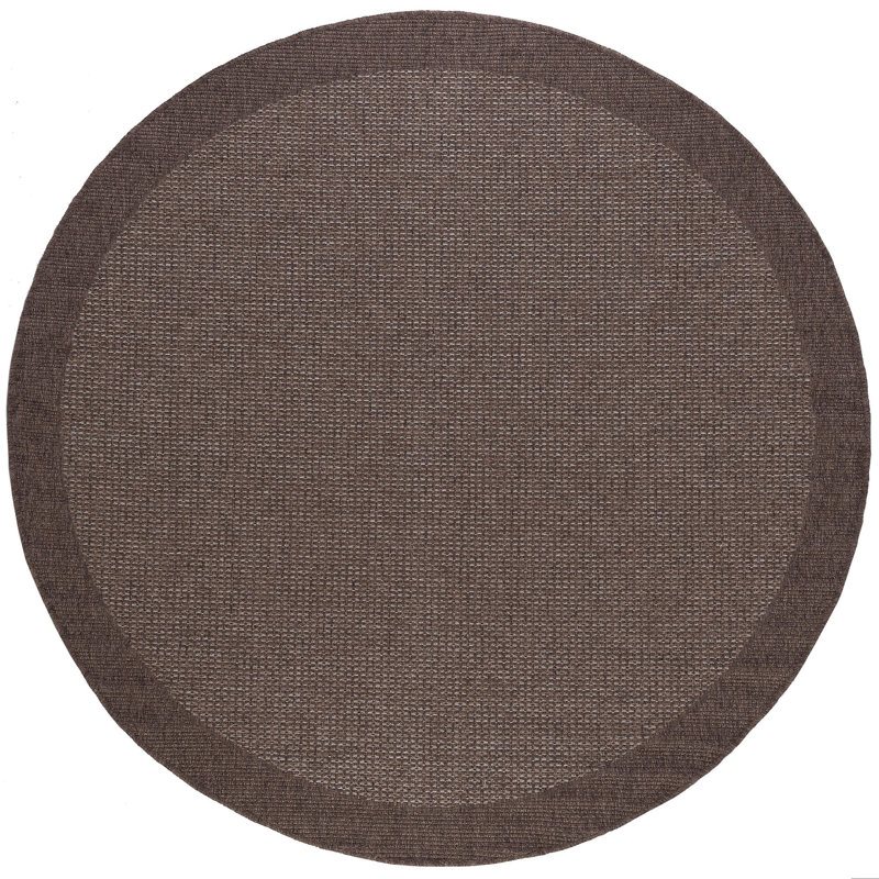 Tapis brun moderne Wallaston, Rond 5 pi 1 po