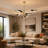 8-Light 39.4" Rotatable Sputnik Sphere Chandelier