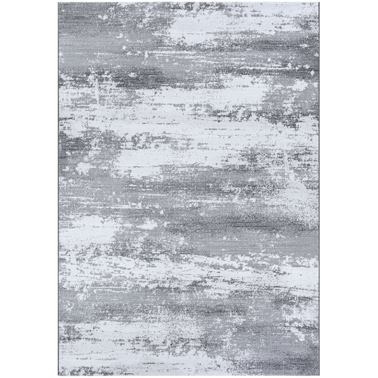 Driggers Abstract Mushroom Opal Performance Area Rug