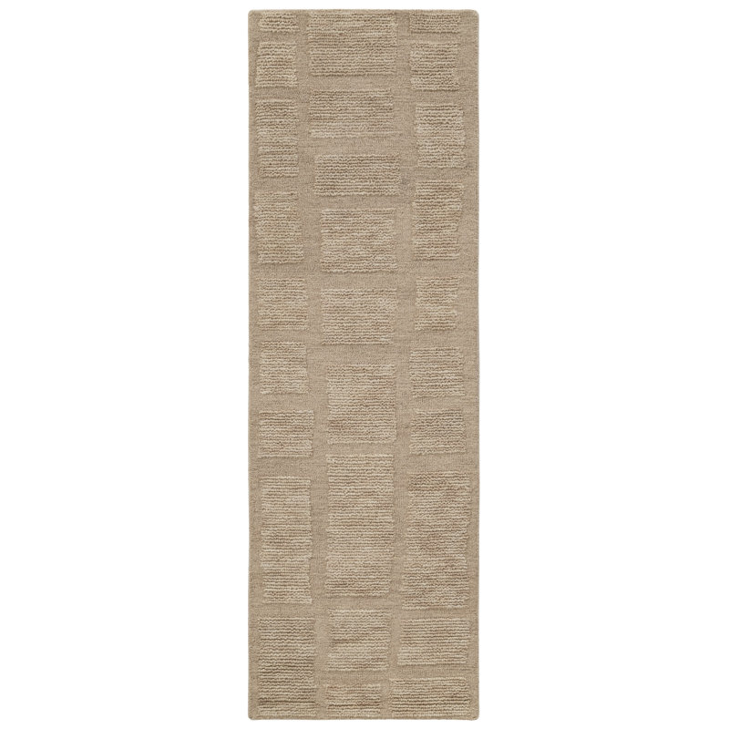 Wander Hand Tufted Wool Indoor Rug, Neutral, 2'6x8'