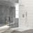 Dual Shower Head  10 Inch Wall Mounted Square Shower System With Roughin Valve,Chrome-129525296