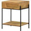 Table d'appoint en bois de manguier massif avec tiroir