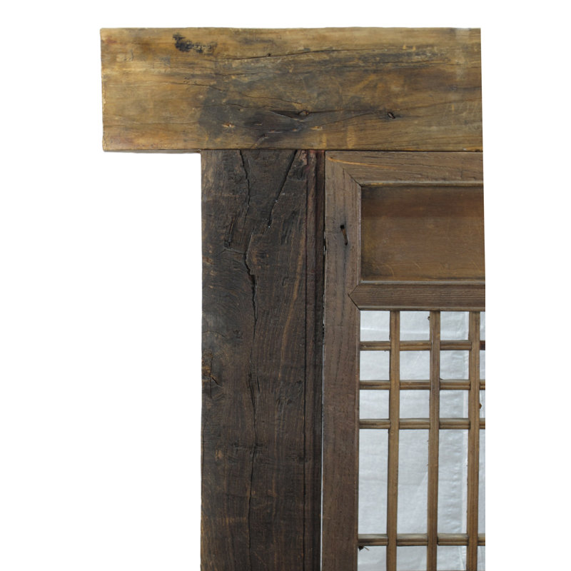 Asian Classic Stained Wood Pivot Window