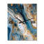 Blue and White Marble Dreams - Horloge murale abstraite en métal-111741156