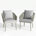 Light Grey Cushion/Beige/White Frame