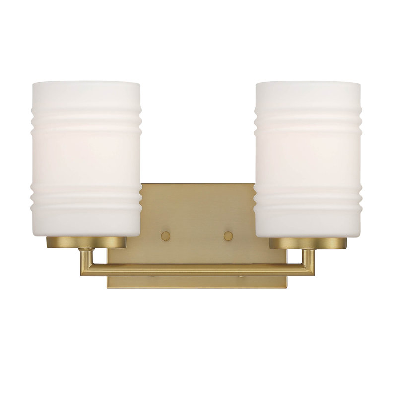 2 - Light Dimmable Vanity Light, Brushed Gold