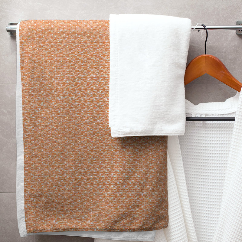 Katelyn Elizabeth Cotton Blend Bath Towel, Orange