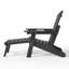 Chaise Adirondack d'extérieur réglable et pliante avec porte-gobelet et repose-pieds dissimulé-1803399237
