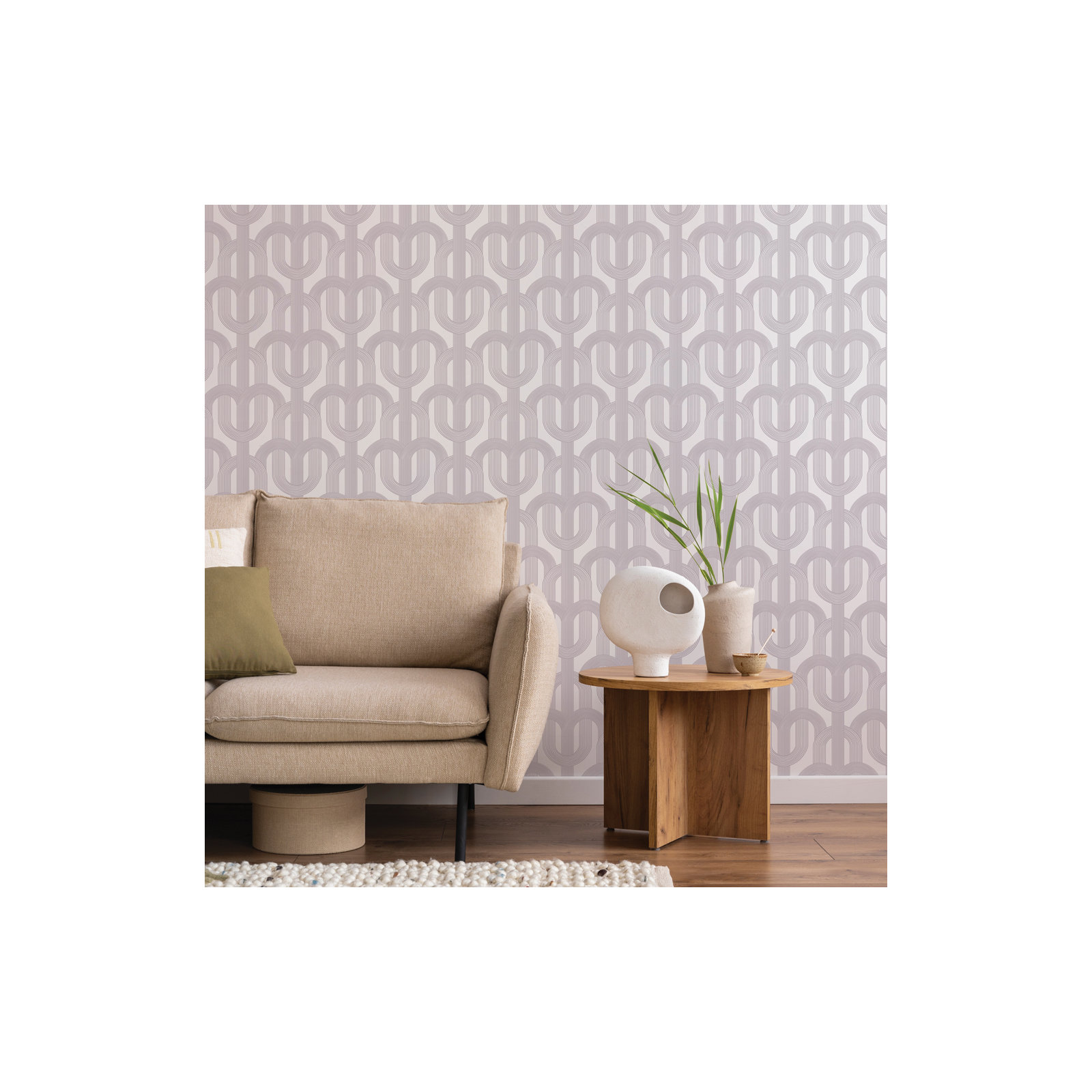Lattice Peel and Stick Wallpaper, Purple