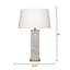 Schumann Mother of Pearl Table Lamp with Linen Shade