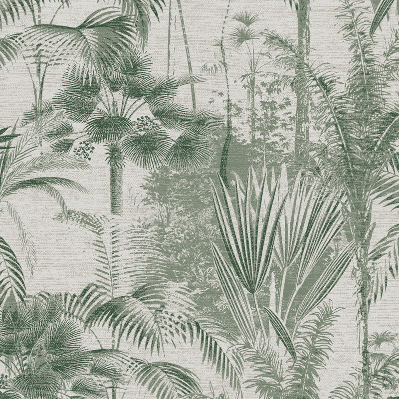 Sublime Floral Vinyl Wallpaper Double Roll, Green