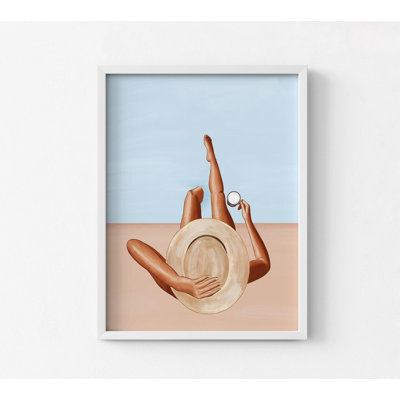 Poolside Girl By Sophie Bek, Summer Fun Bedroom Decor Idea, Pool House Wall Art, Large Indoor Swimming Pool Poster Print