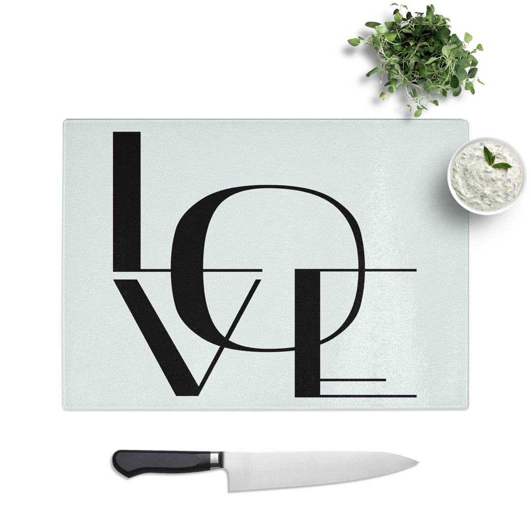 Love Typography Chopping Board