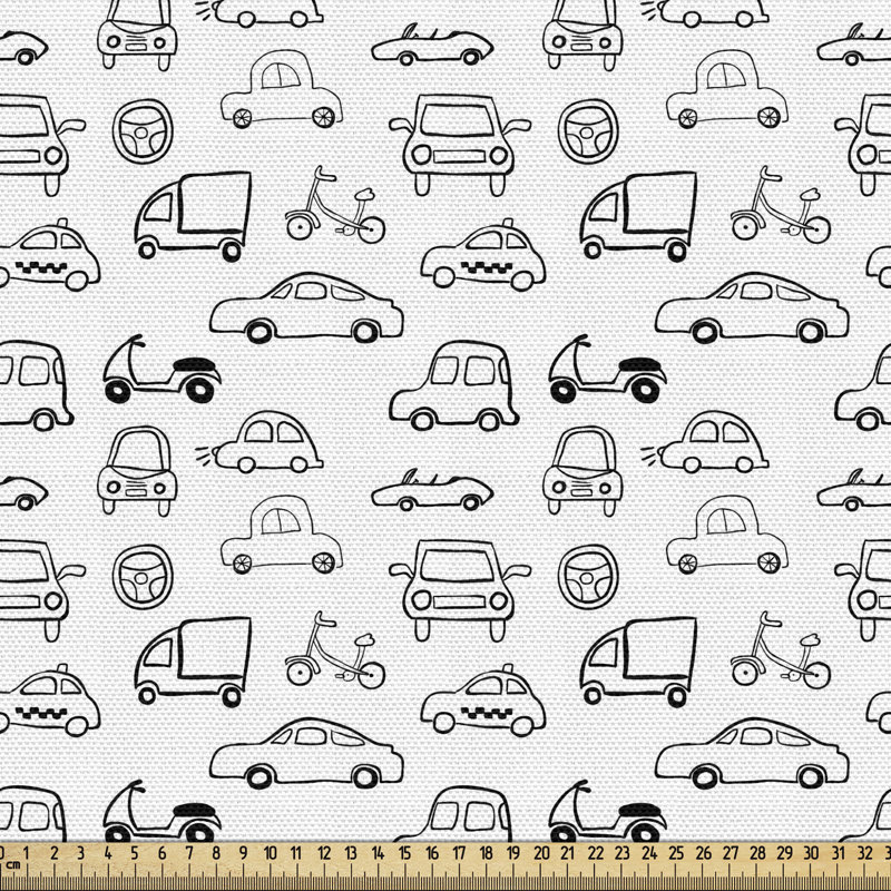 Tissu Ambesonne Cars, l 58 po x L 108 po