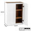 Armoire murale à double porte avec tablettes réglables en bois massif blanc pour la cuisine, la salle de bain, le garage, le rangement, les charnières à fermeture en douceur, l 30 po x P 12 po x H 30 po, en caoutchouc de style Shaker classique