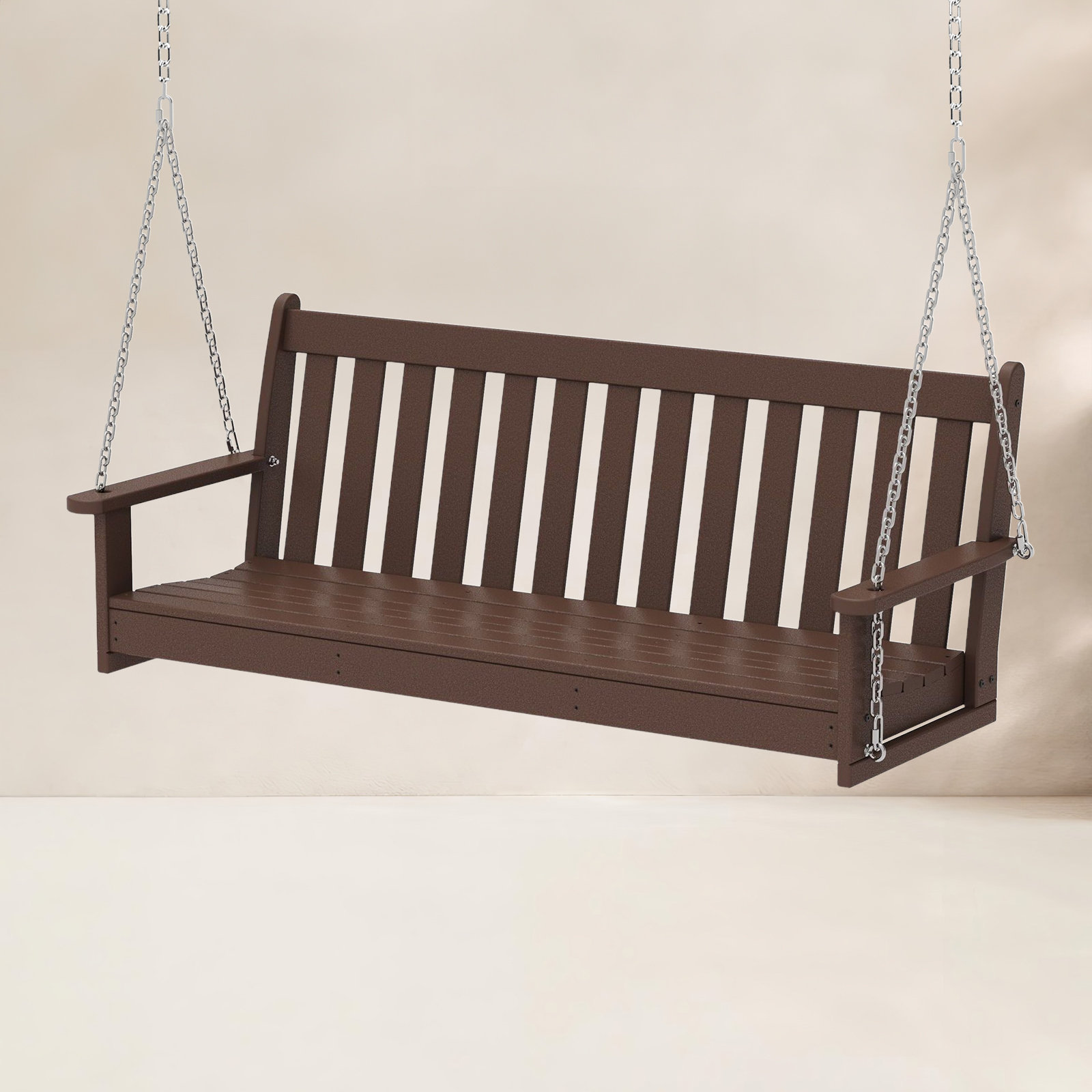 POLYWOOD® Vineyard Porch Swing, Mahogany