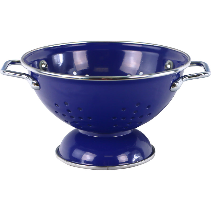 Prep & Savour Adame Steel Colander, Indigo, 1 QT