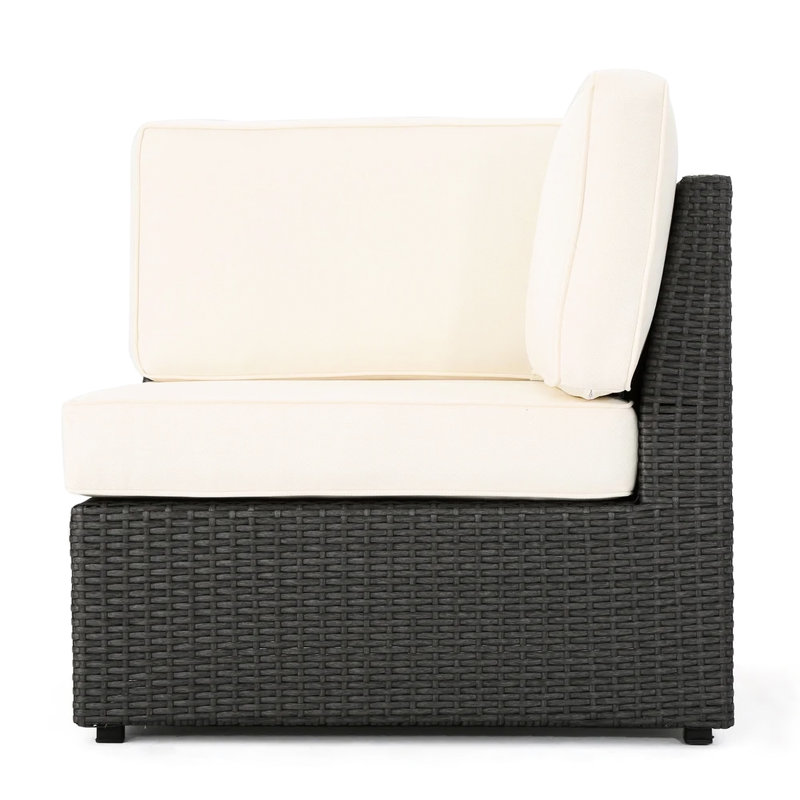 Outdoor Sectional - Robust Patio With Waterproof Cushions For Enjoyment. Contains 2 Right & Left Arm Chairs, Armless 1 Corner Chair, And Coffee Table. No Assembly Needed. Dark Brown. Pe + Iron Made 8
