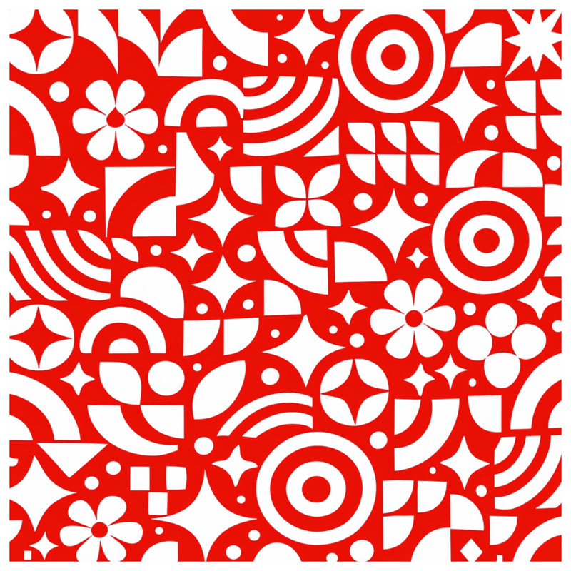 Rideaux rouges et blancs à motif géométrique, voilages et voilages à motif géométrique - 1 panneau, 50" x 92" - 1 Panel