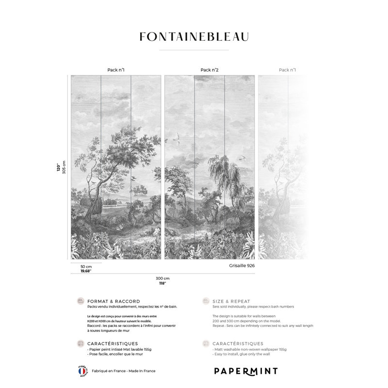 Fontainebleau Pack 1 & 2 en gris
