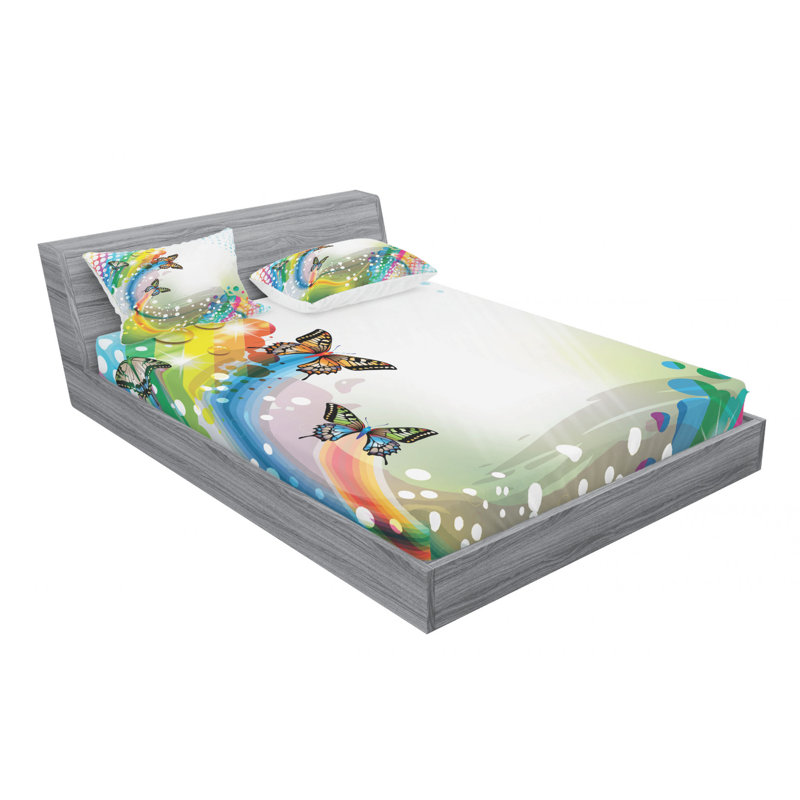 Microfiber Sheet Set, Queen Sheet Set with Fitted Sheet