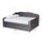Baron Light Blue Velvet Full Size Daybed with Trundle, 39.09'' H X 82.97'' L X 57.24'' W-1477467151-1477467137