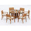 5 Pcs Grade-A Teak Wood Dining Set: 48" Round Butterfly Table And 4 Travota Stacking Arm Chairs #11TV0904-1551163944
