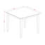 Ensemble de mobilier de salle à manger 5 pièces comprenant une table de cuisine carrée et 4 chaises de salle à manger, 36 x 36 pouces, lin blanc-122935445-106903847-106903846
