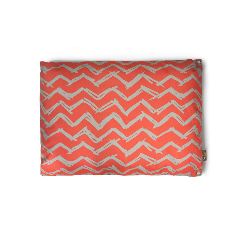 Lit d'extérieur à chevrons pour animaux, Petit (l 20,5 po x P 28 po x H 7,9 po), Rouge