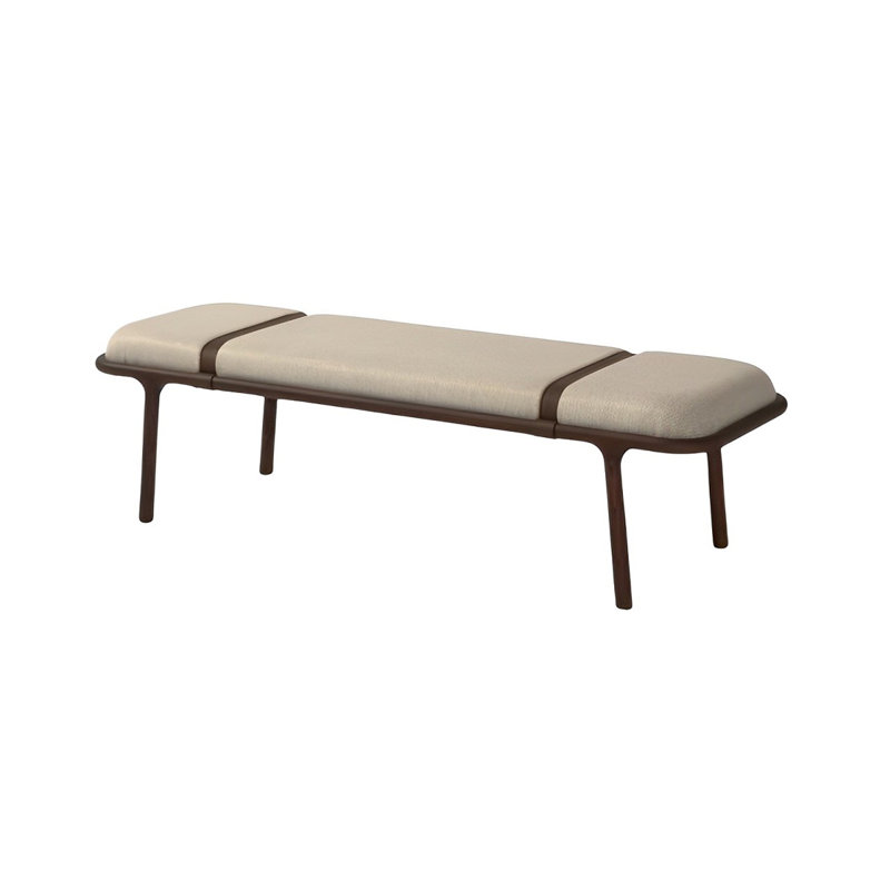 Tabouret de chambre à coucher léger et luxueux avec tabouret pour chaussures, Kaki