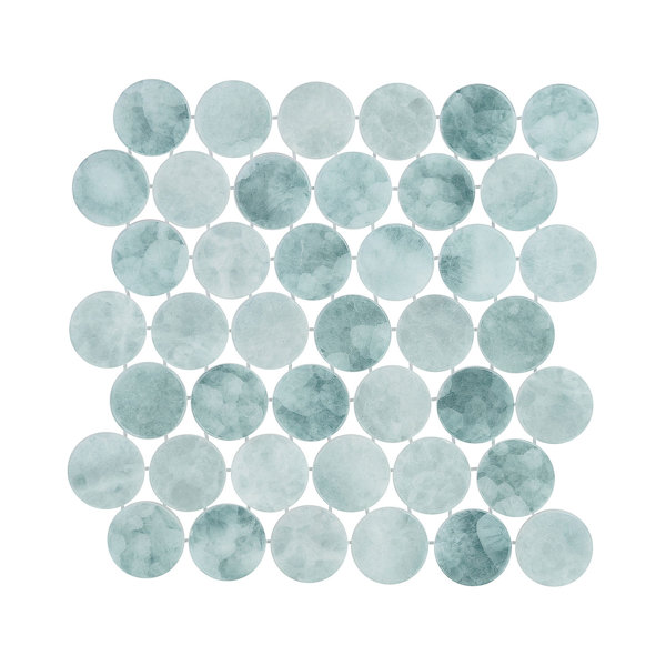 Galaxie 2-in. Recycled Glass Hand Painted Look Mosaic Tile