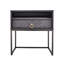 Homas 50.2cm W Iron + Manufactured Wood Bedside Table-40431184