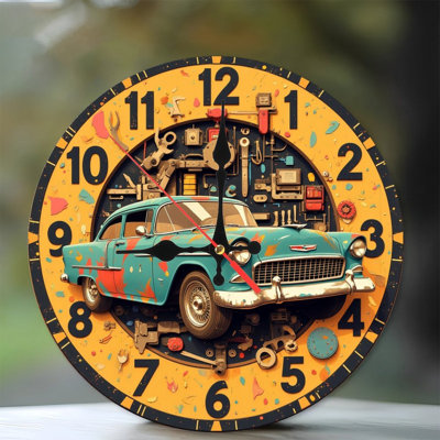 Horloge de voiture classique rétro