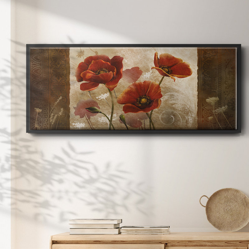 Poppy Morning - toile encadrée, H 20 po x l 50 po