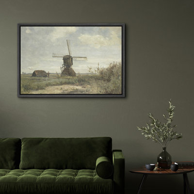 Reproduction d'art sur toile rétro moulin à vent rétro