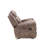 Zubaida Two Tone Chocolate Velvet Recliner Sofa W/USB Port & Drop Down Table