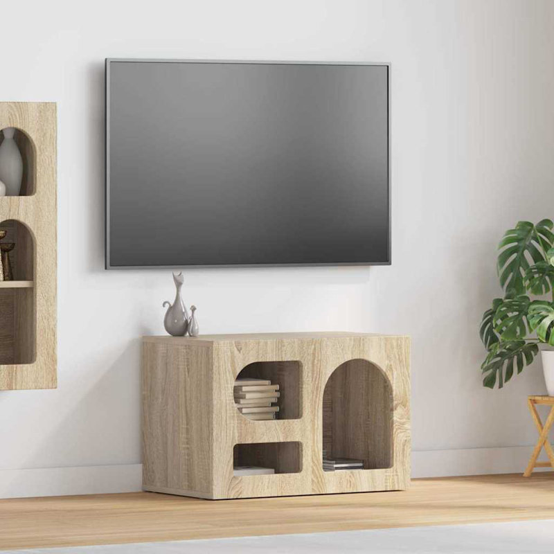 Unfinished TV Stand, Sonoma Oak, 40cm H x 60cm L x 35cm W