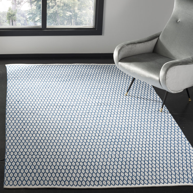 Modena Hand Woven Cotton Geometric Rug, Rectangle 2' x 3'