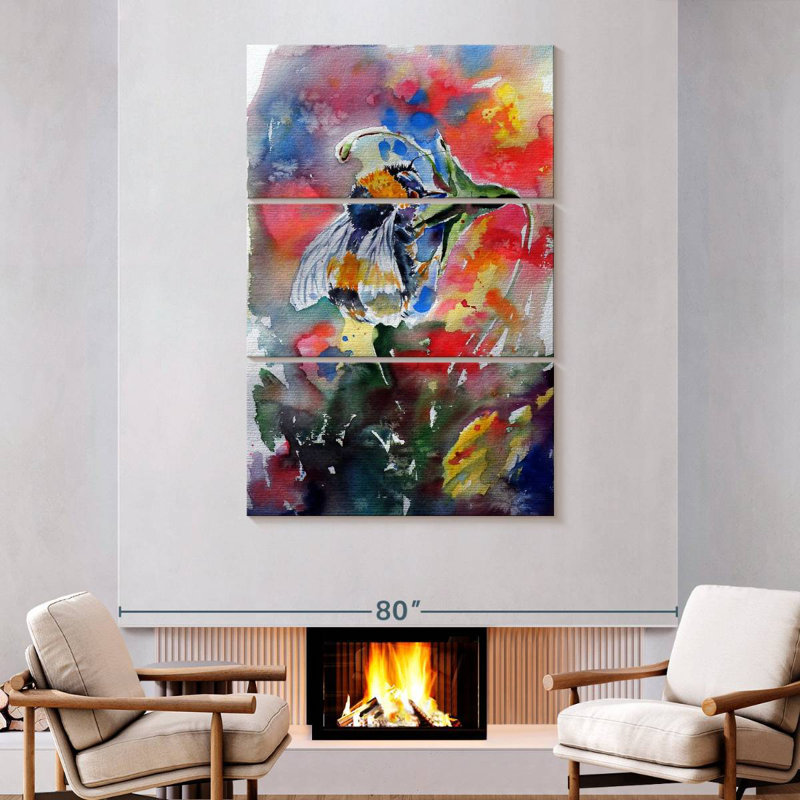 Brampt Bee With Flower, 74" H x 48" W